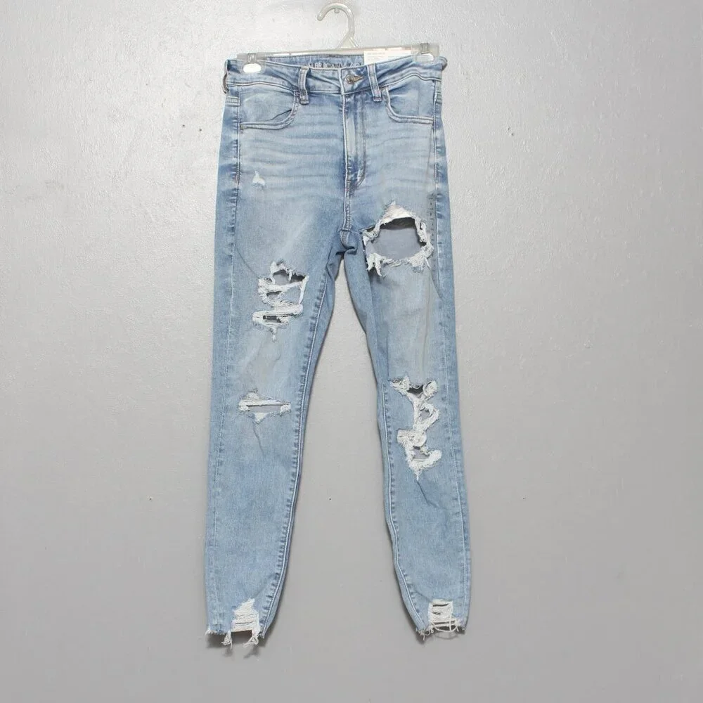 American Eagle nwt damaged return distressed super high rise jegging